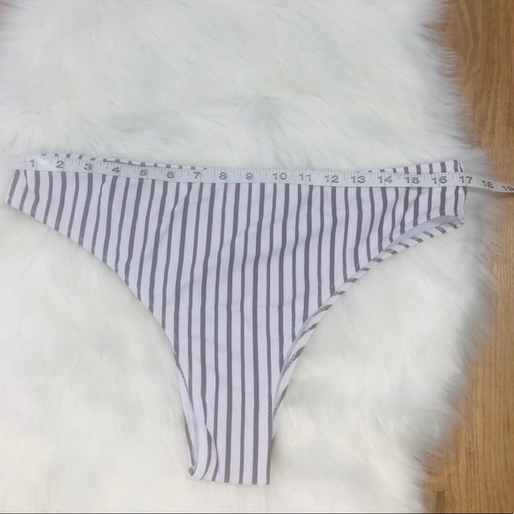 Zaful Brown Striped High Rise Bikini Size XXL - Picture 7 of 9